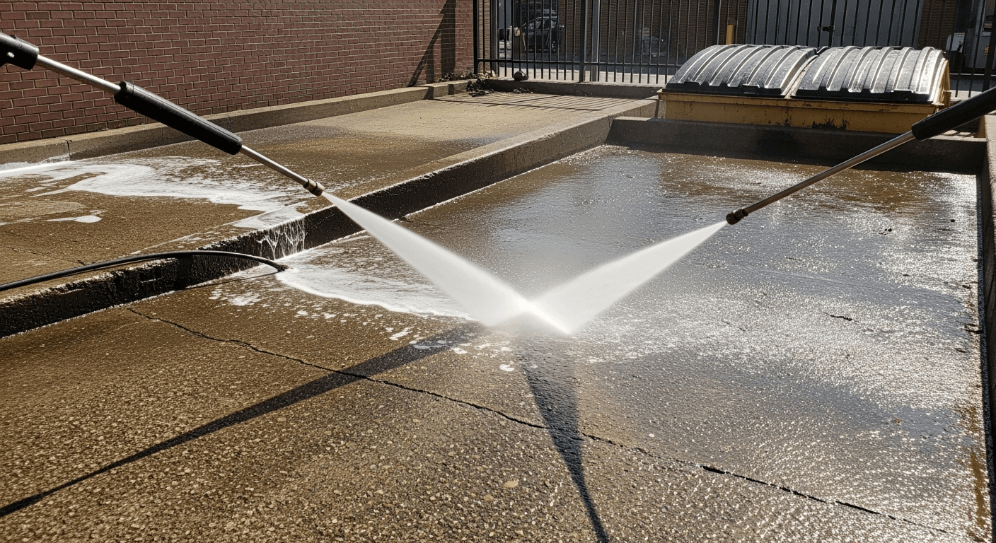 Dumpster Pad Cleaning